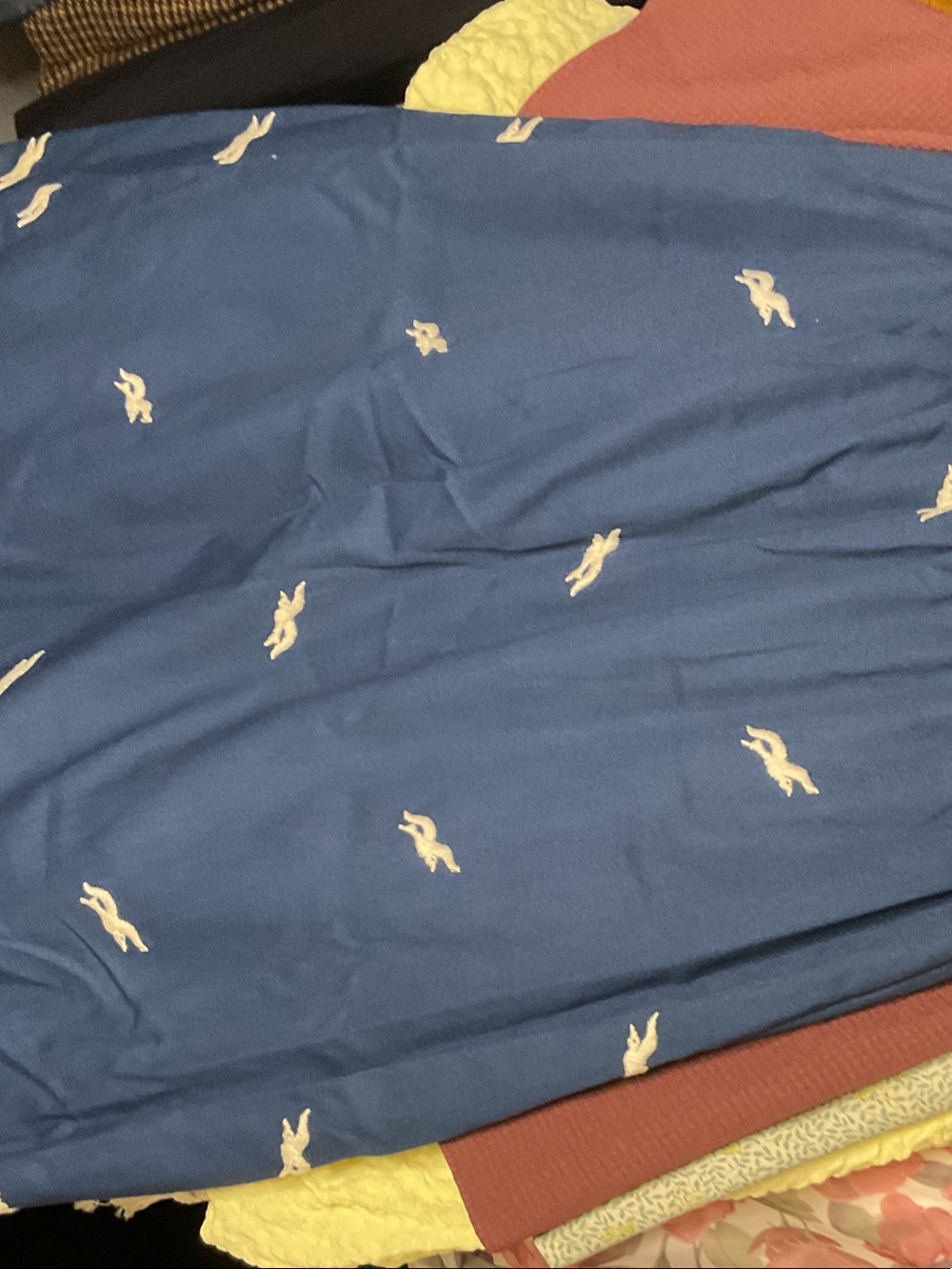 Blue Embroidered Bunny-Pattern Women’s Skirt